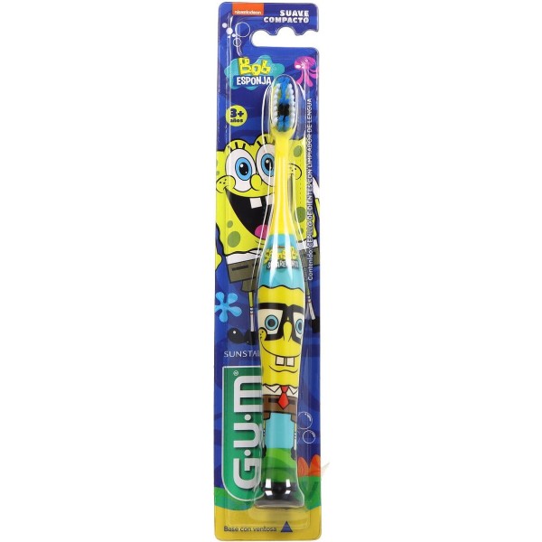 GUM Cepillo Dental Infantil Bob Esponja Ultrasuave +6 Años 1 Unidad